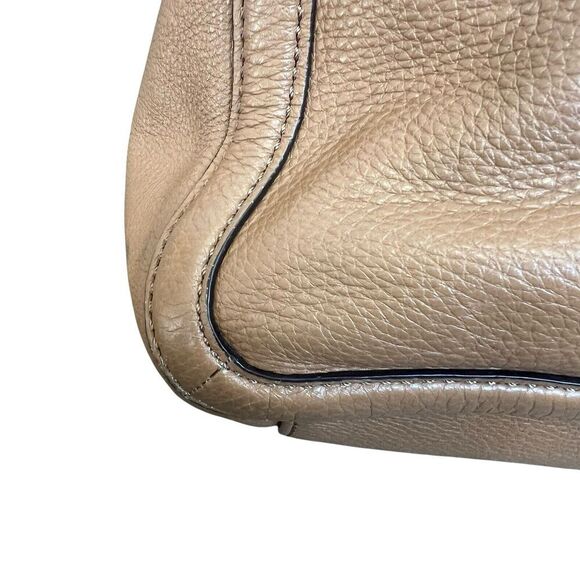 Tory Burch Amanda Tan Camel Leather Easy Tote Shoulder Bag Tote - Picture 13 of 16